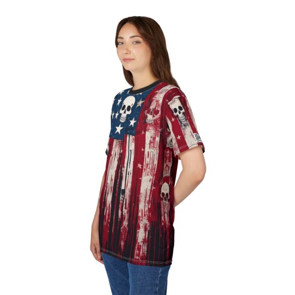 Ash & Bones Apparel - Unisex Skull American Flag Tee Shirt - Image 9