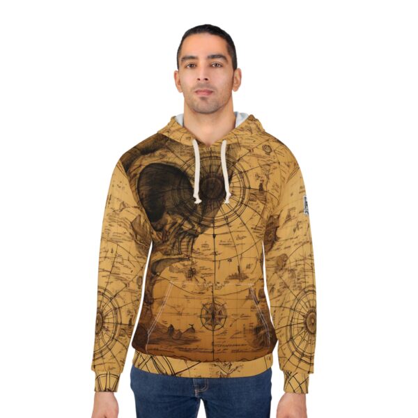 Ash and Bones Apparel - Treasure Map Skull Unisex Pullover Hoodie - Image 4