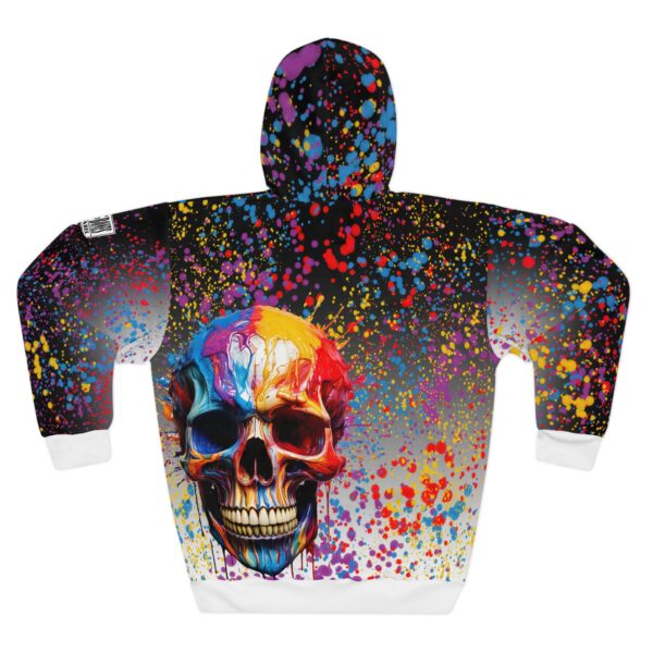 Ash and Bones - Splatter Skull Unisex Pullover Hoodie - Image 2