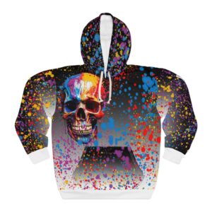 Ash and Bones - Splatter Skull Unisex Pullover Hoodie