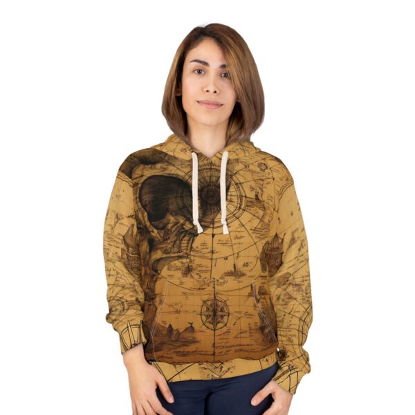 Ash and Bones Apparel - Treasure Map Skull Unisex Pullover Hoodie - Image 3