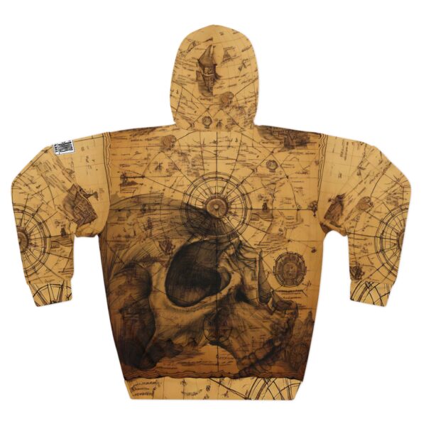 Ash and Bones Apparel - Treasure Map Skull Unisex Pullover Hoodie - Image 2