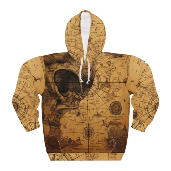 Ash and Bones Apparel - Treasure Map Skull Unisex Pullover Hoodie