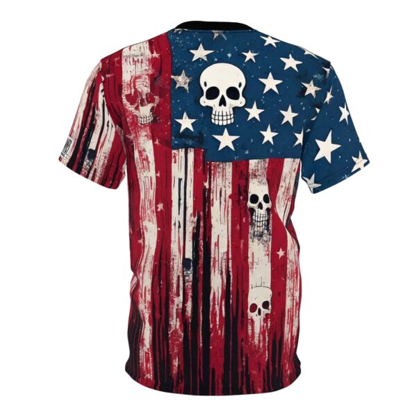 Ash & Bones Apparel - Unisex Skull American Flag Tee Shirt - Image 12