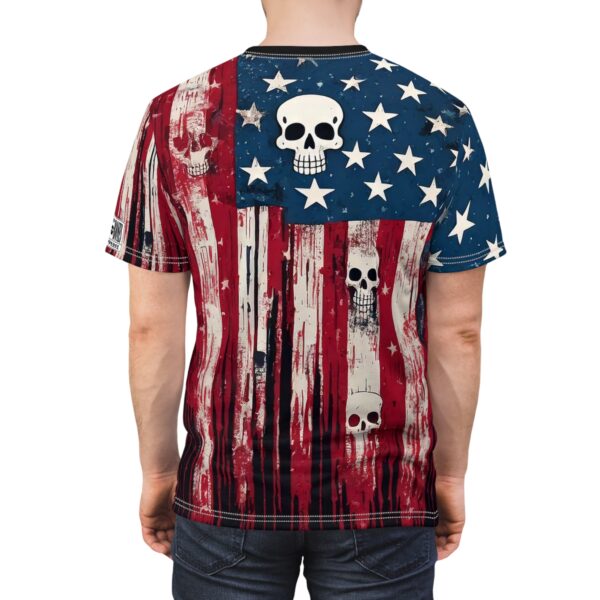 Ash & Bones Apparel - Unisex Skull American Flag Tee Shirt - Image 7