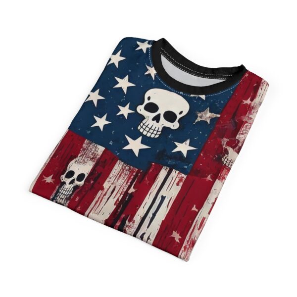 Ash & Bones Apparel - Unisex Skull American Flag Tee Shirt - Image 8